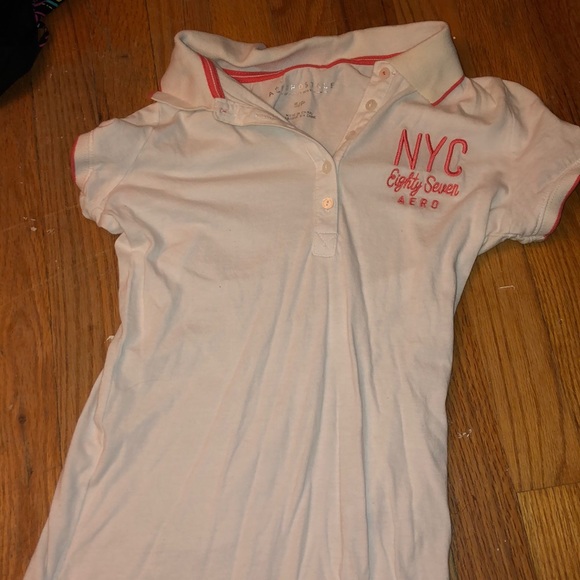 Aeropostale Tops - an aeropostale white polo tee Aeropostale Tops - an aeropostale white polo tee